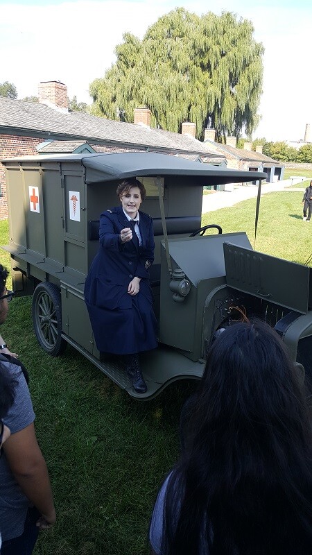 Picture of a woman in a carriage